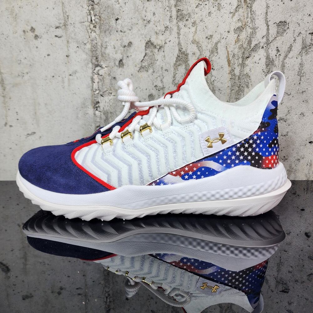 Under Armour Men's Harper 9 Turf Baseball Shoes USA Patriotic Size 11
